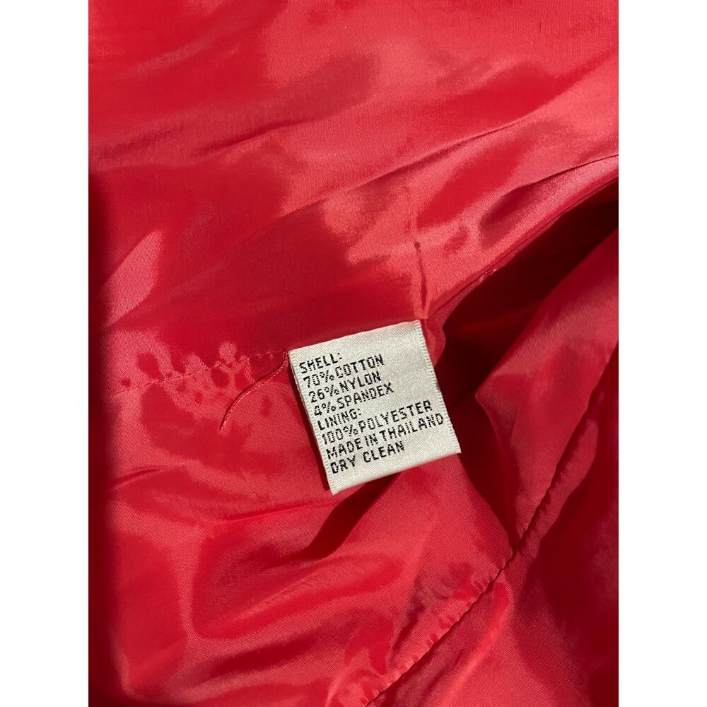 Talbots Blazer Jacket Gingham Red Stretch Stretch… - image 5